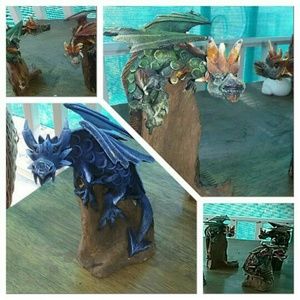 Dragons  made out of sawdust and hand painted 3 for 81.00